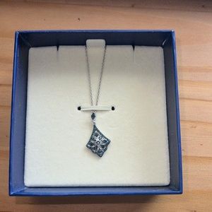 Stauer blue diamond deco necklace